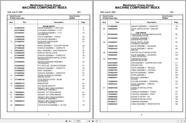 Grove Crane RT640C 220886 Parts Manual 2004 (1)