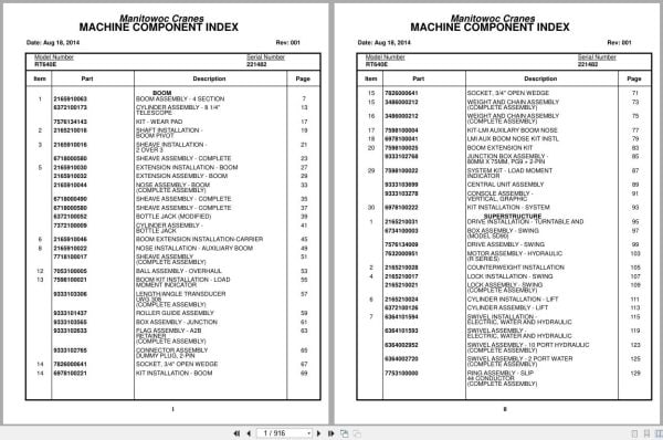 Grove Crane RT640E 221482 Parts Manual 2014 (1)