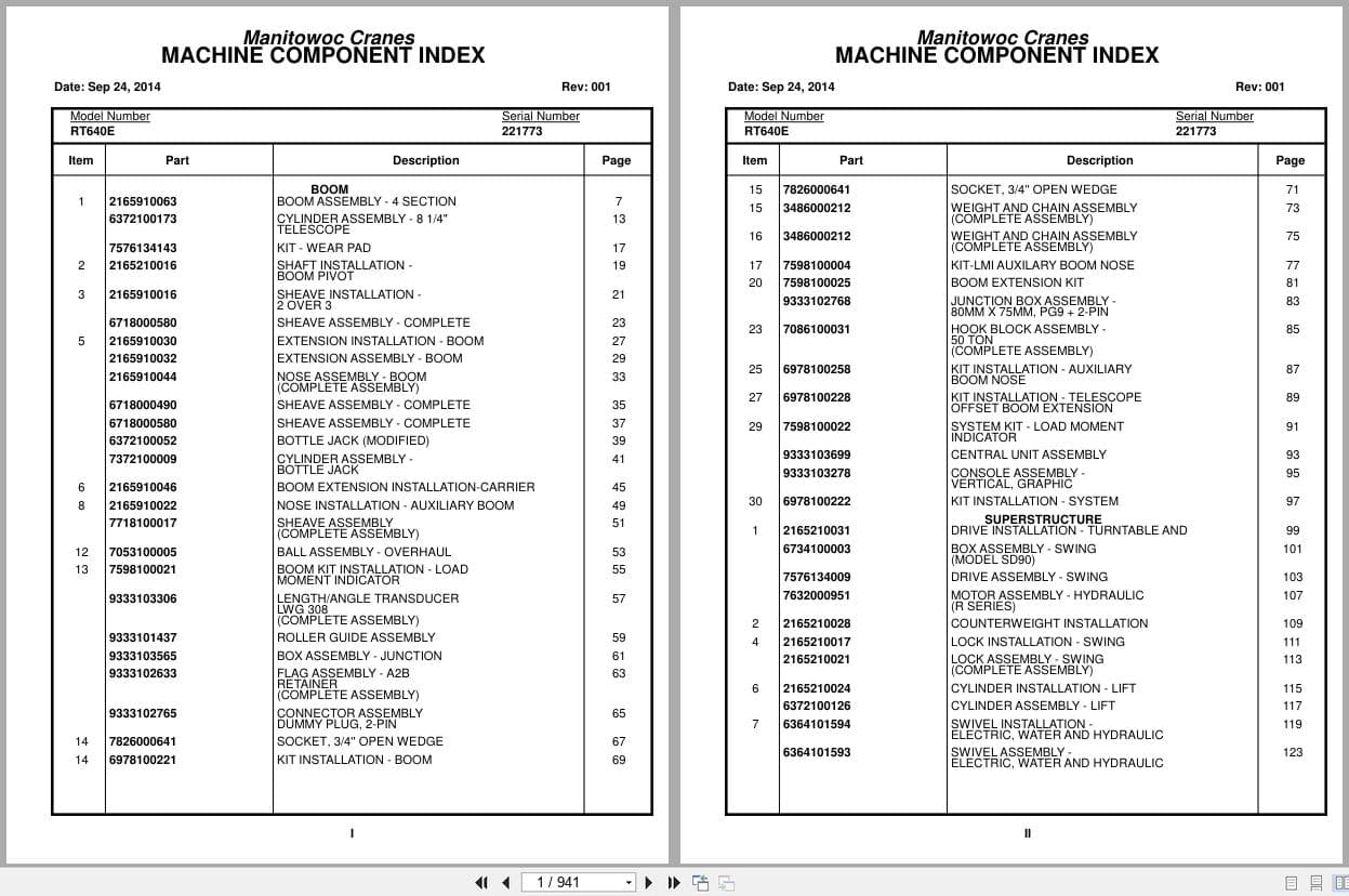 Grove Crane RT640E 221773 Parts Manual 2014 (1)