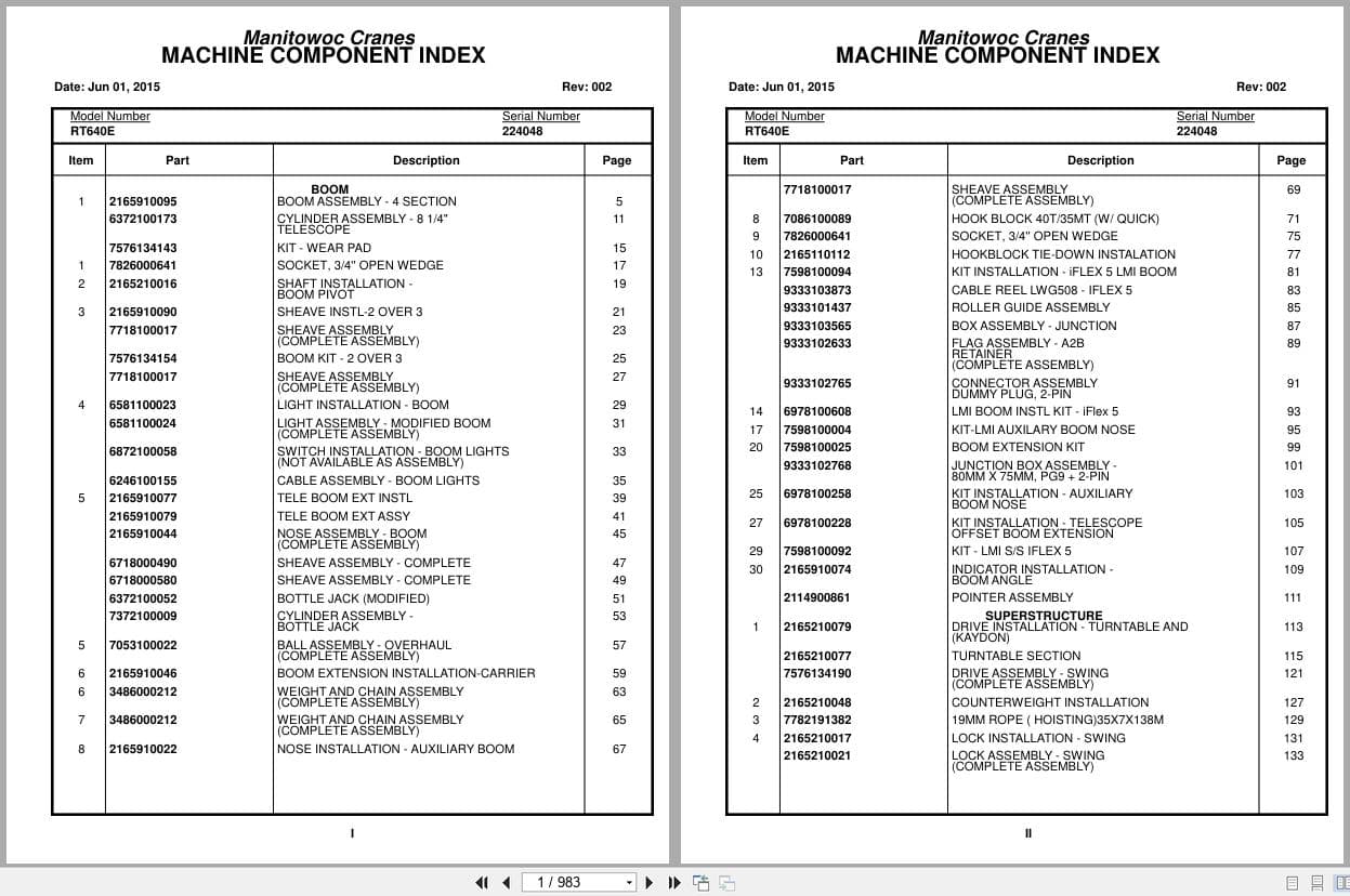 Grove Crane RT640E 224048 Parts Manual 2015 (1)