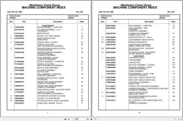 Grove Crane RT640E 225493 Parts Manual 2006 (1)