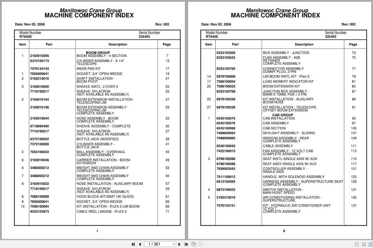 Grove Crane RT640E 225493 Parts Manual 2006 (1)