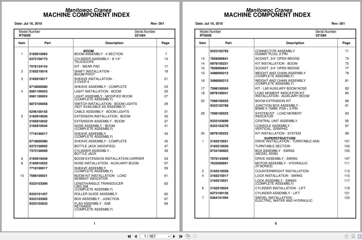 Grove Crane RT650E 221584 Parts Manual 2010 (1)