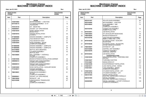 Grove Crane RT650E 222906 Parts Manual 2015 (1)