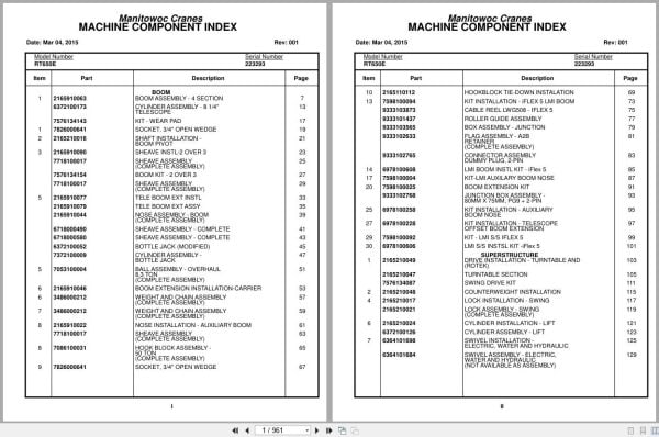 Grove Crane RT650E 223293 Parts Manual 2015 (1)