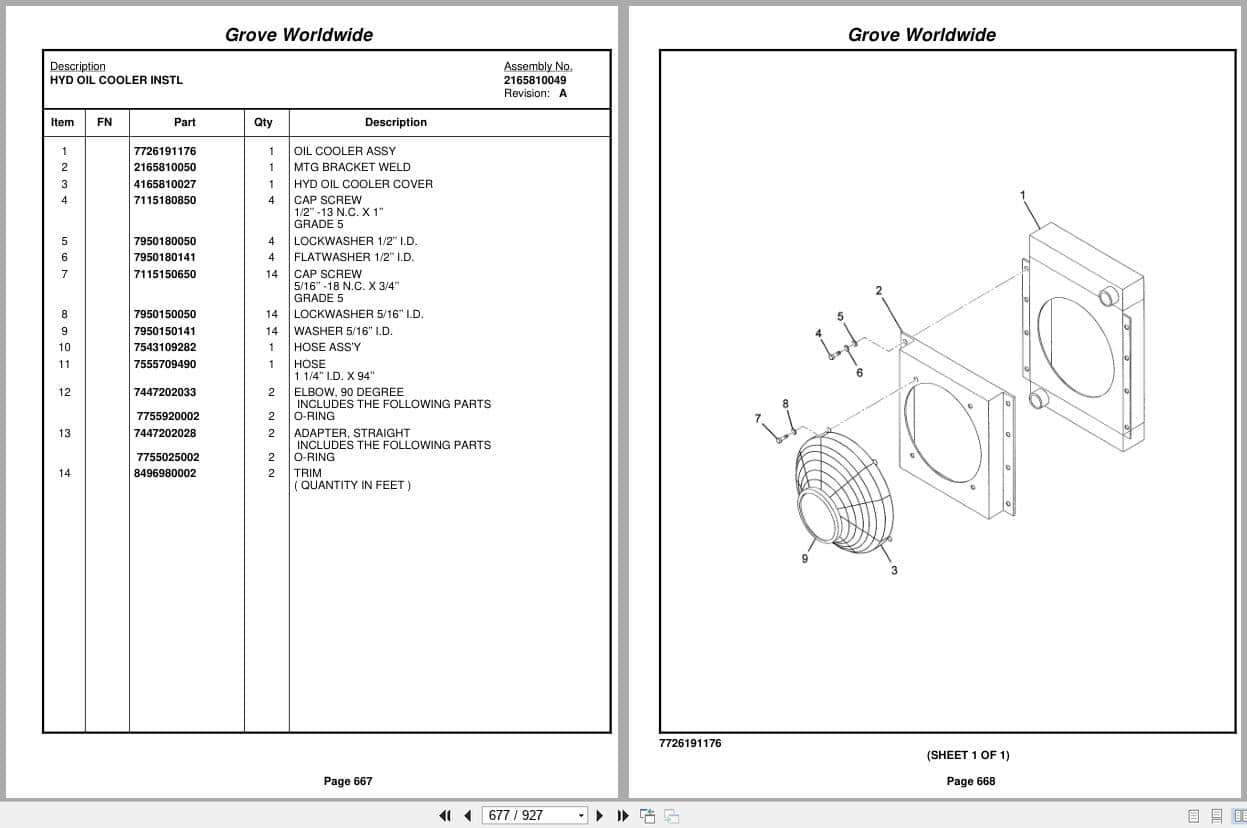 Grove Crane RT650E 223294 Parts Manual 2003 (2)