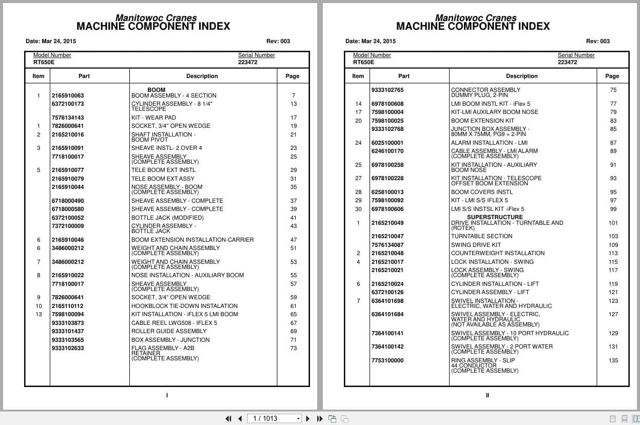 Grove Crane RT650E 223472 Parts Manual 2015 (1)