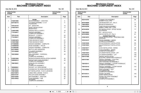 Grove Crane RT650E 223483 Parts Manual 2015 (1)