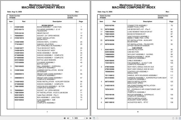 Grove Crane RT650E 224500 Parts Manual 2005 (1)