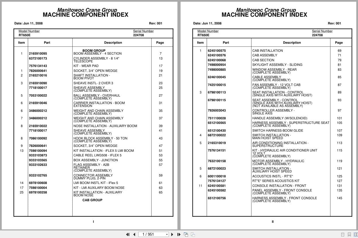 Grove Crane RT650E 224708 Parts Manual 2008 (1)