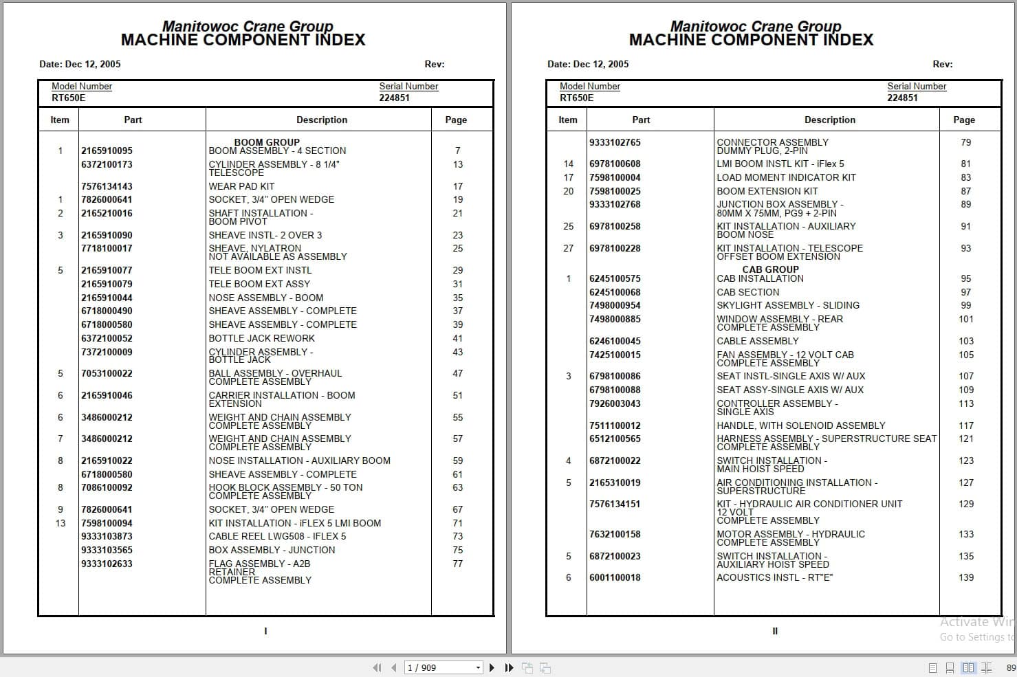 Grove Crane RT650E 224851 Parts Manual 2005 (1)