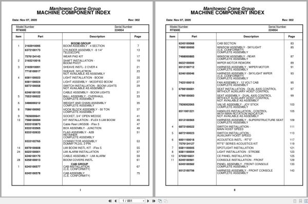 Grove Crane RT650E 224954 Parts Manual 2005 (1)