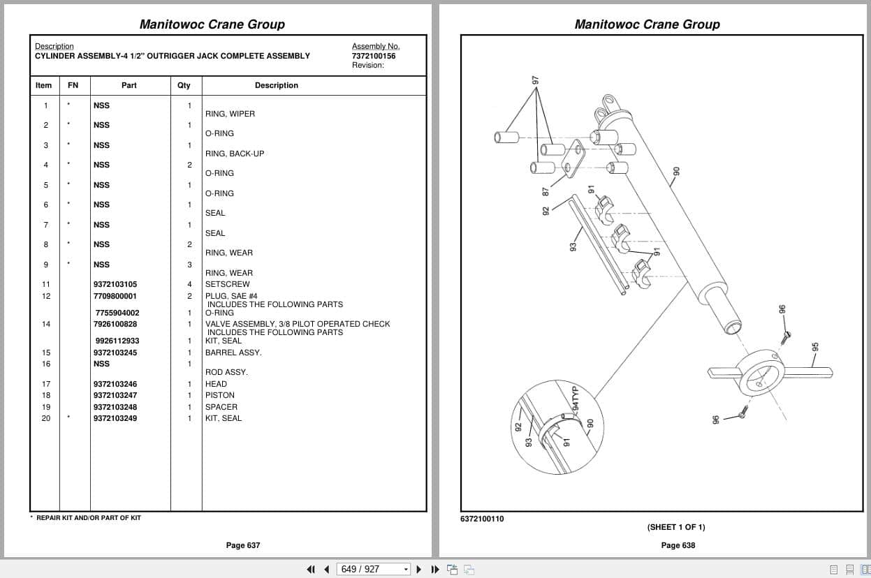 Grove Crane RT650E 225382 Parts Manual 2006 (2)