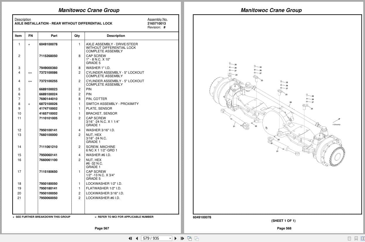 Grove Crane RT650E 225385 Parts Manual 2006 (2)