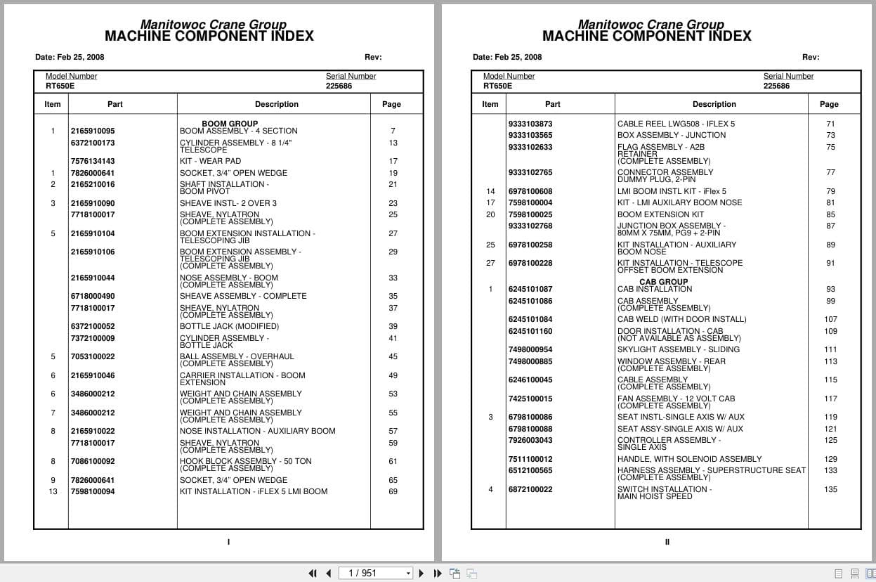 Grove Crane RT650E 225686 Parts Manual 2008 (1)