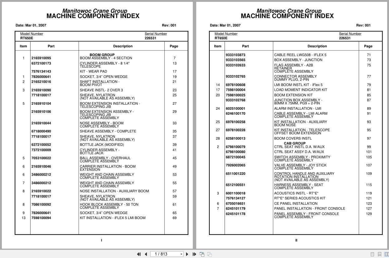 Grove Crane RT650E 226531 Parts Manual 2007 (1)