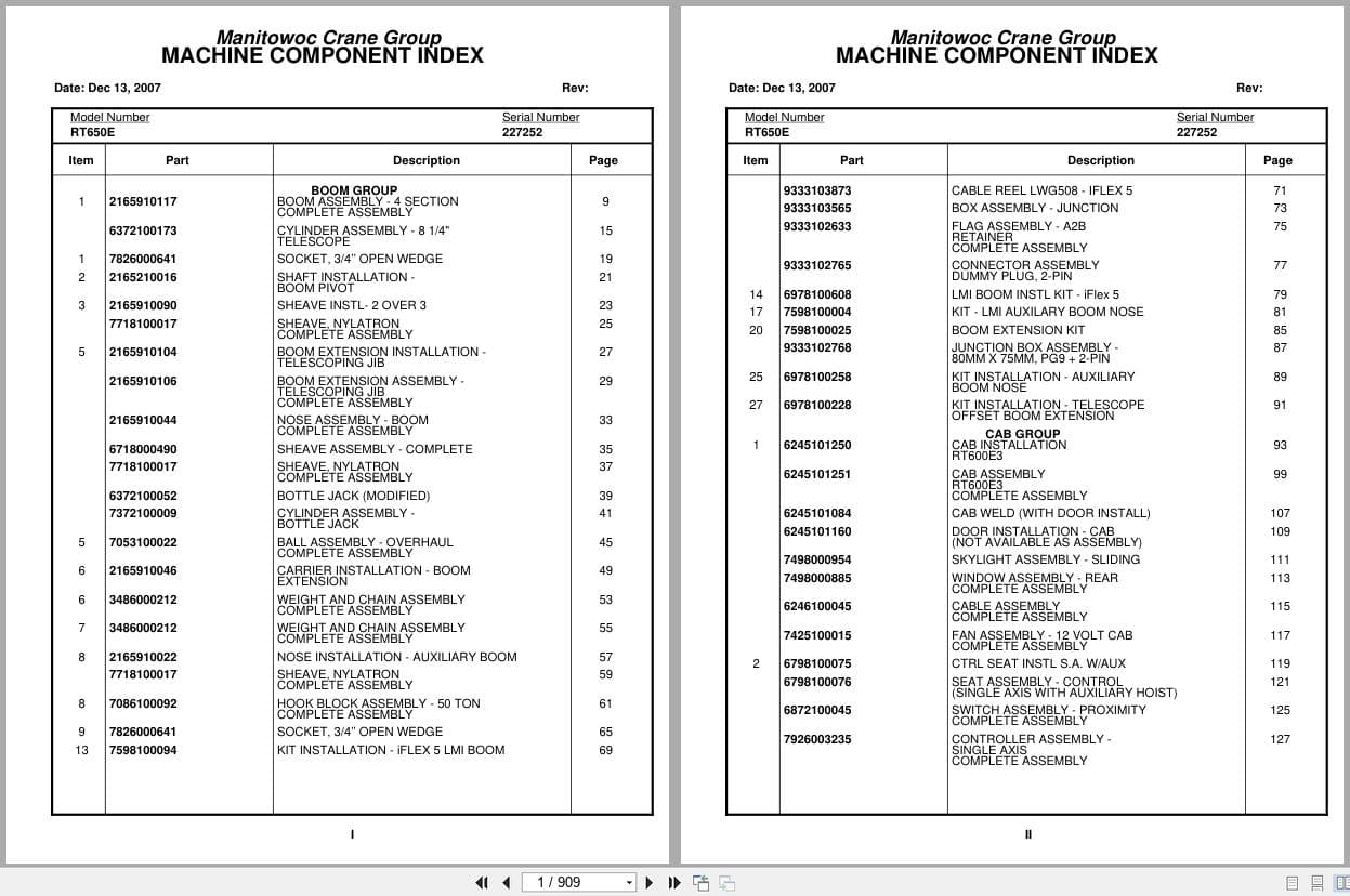 Grove Crane RT650E 227252 Parts Manual 2007 (1)