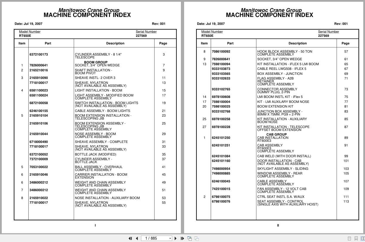 Grove Crane RT650E 227569 Parts Manual 2007 (1)
