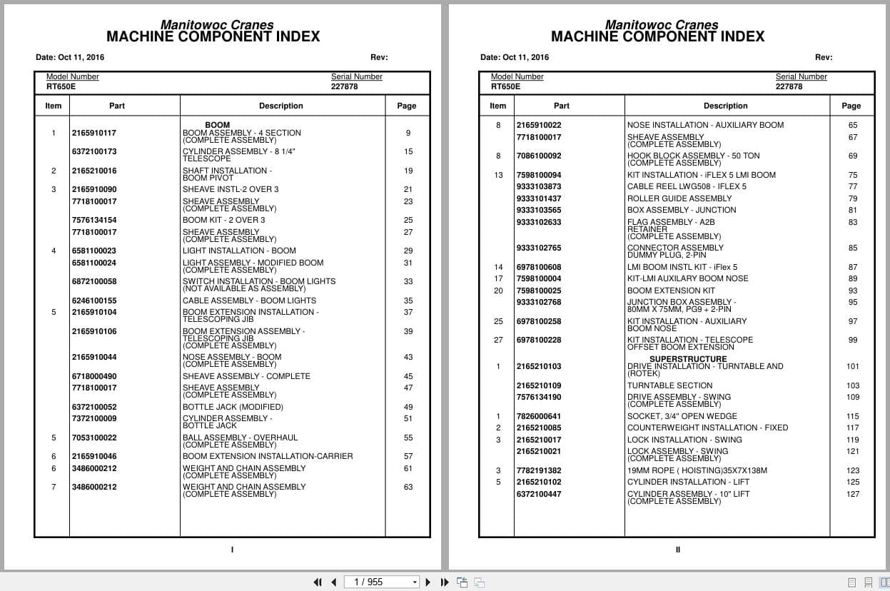 Grove Crane RT650E 227878 Parts Manual 2016 (1)