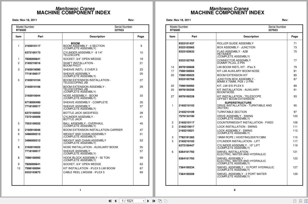 Grove Crane RT650E 227933 Parts Manual 2011 (1)