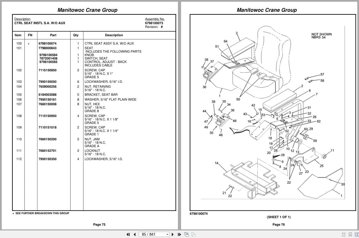 Grove Crane RT650E 228012 Parts Manual 2007 (2)