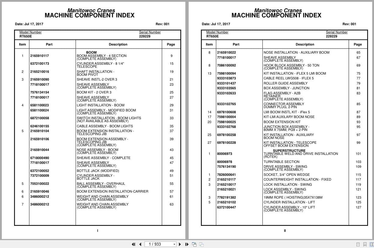 Grove Crane RT650E 229229 Parts Manual 2017 (1)