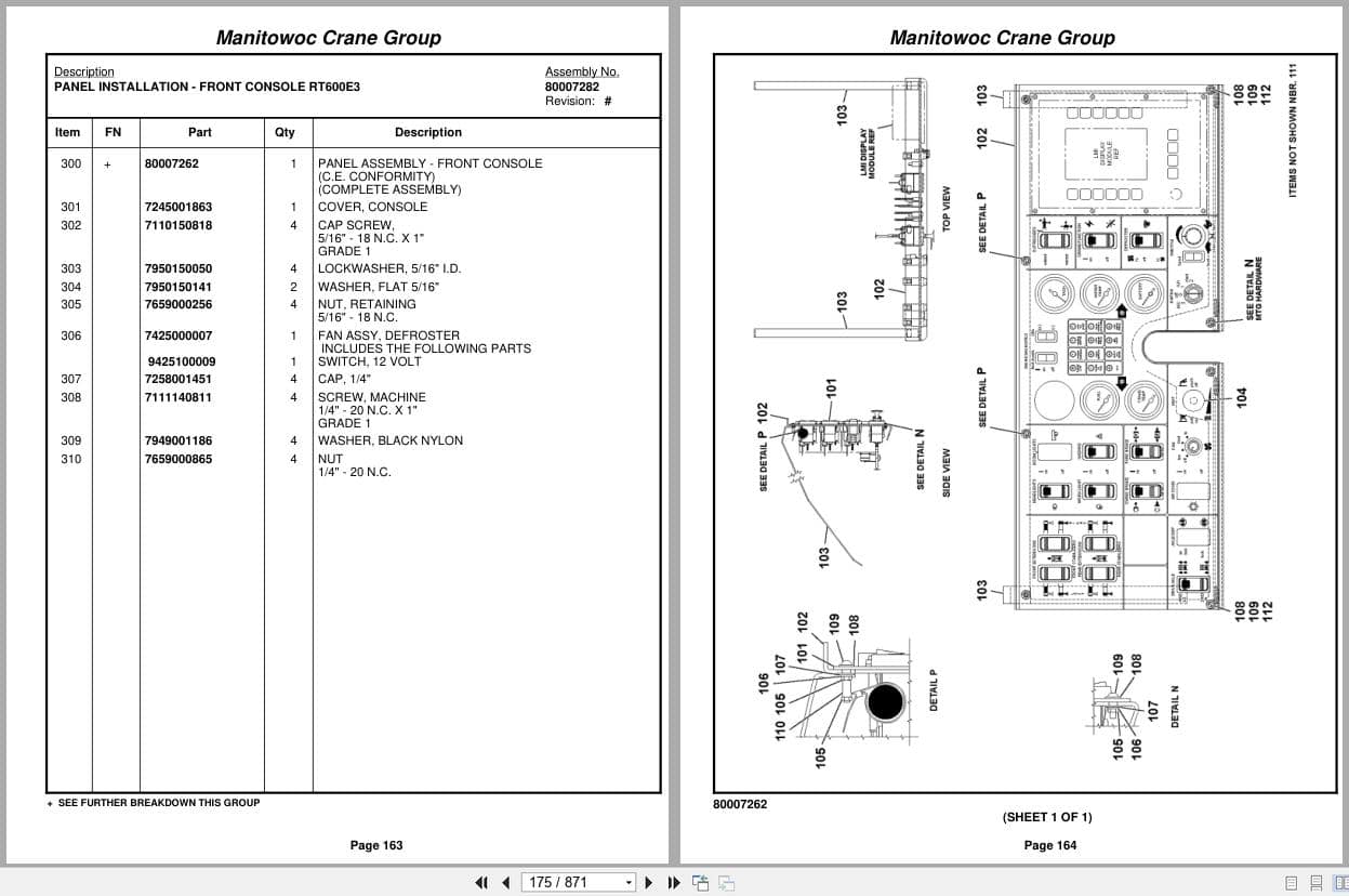 Grove Crane RT650E 229430 Parts Manual 2008 (2)