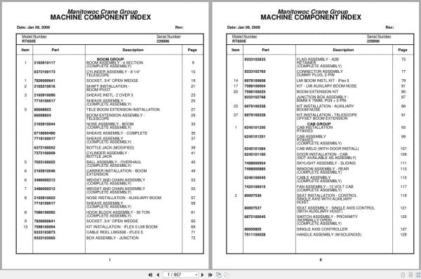 Grove Crane RT650E 229896 Parts Manual 2009 (1)