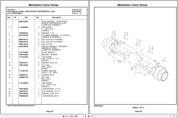 Grove Crane RT650E 230142 Parts Manual 2008 (2)