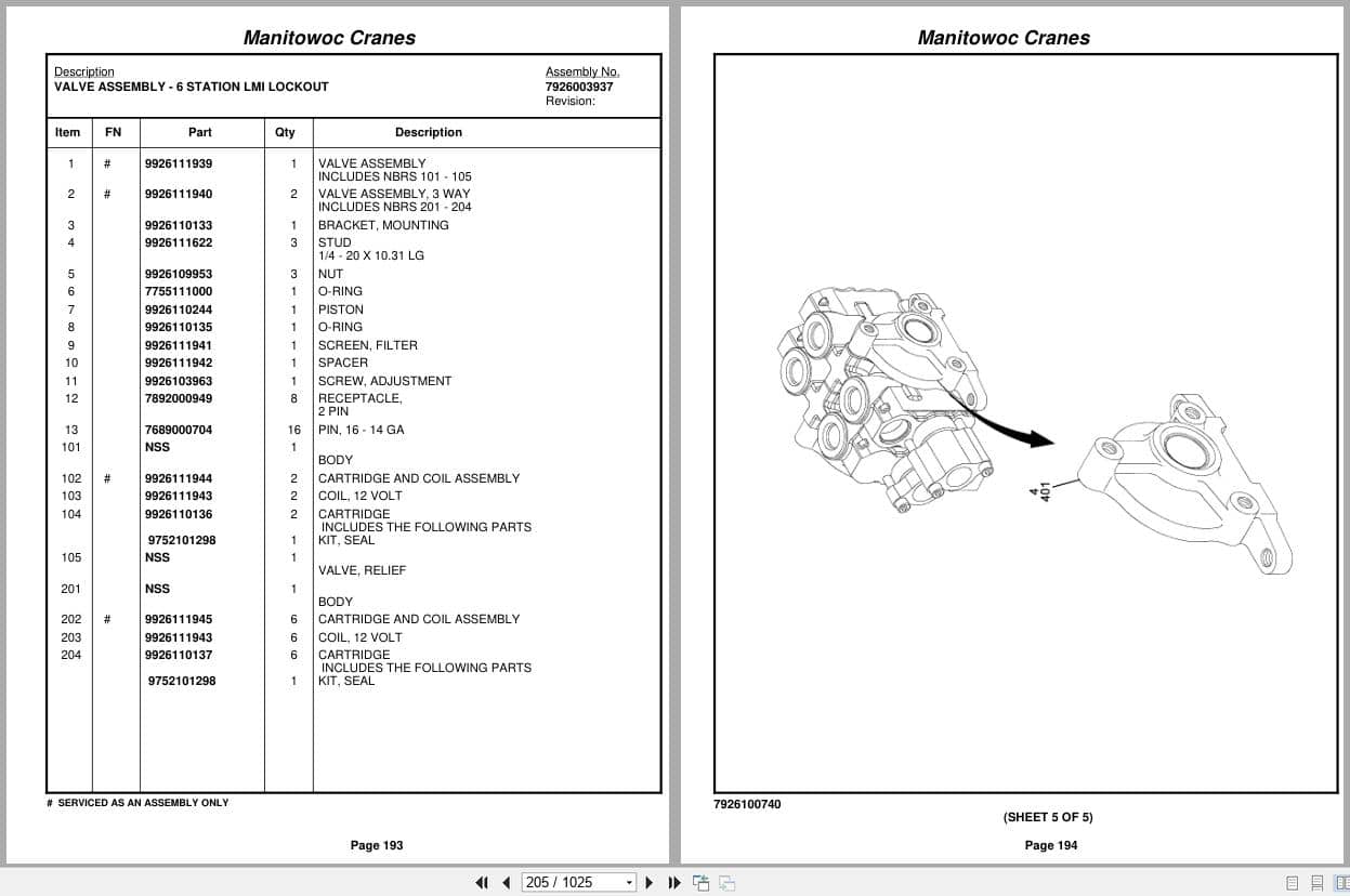 Grove Crane RT650E 231187 Parts Manual 2010 (2)