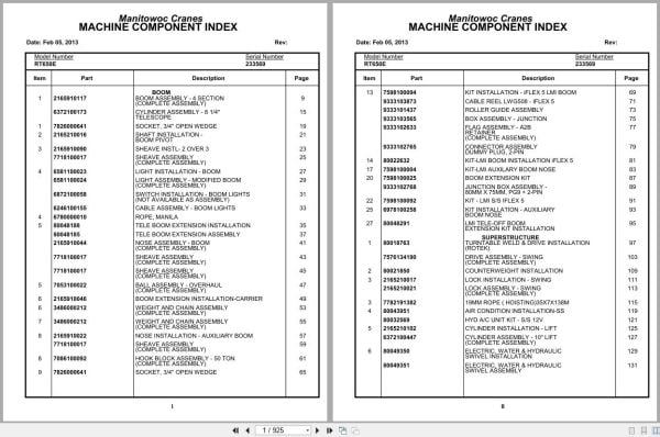 Grove Crane RT650E 233569 Parts Manual 2013 (1)
