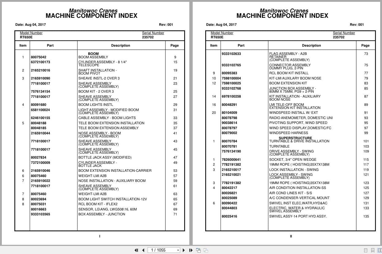Grove Crane RT650E 235702 Parts Manual 2017 (1)