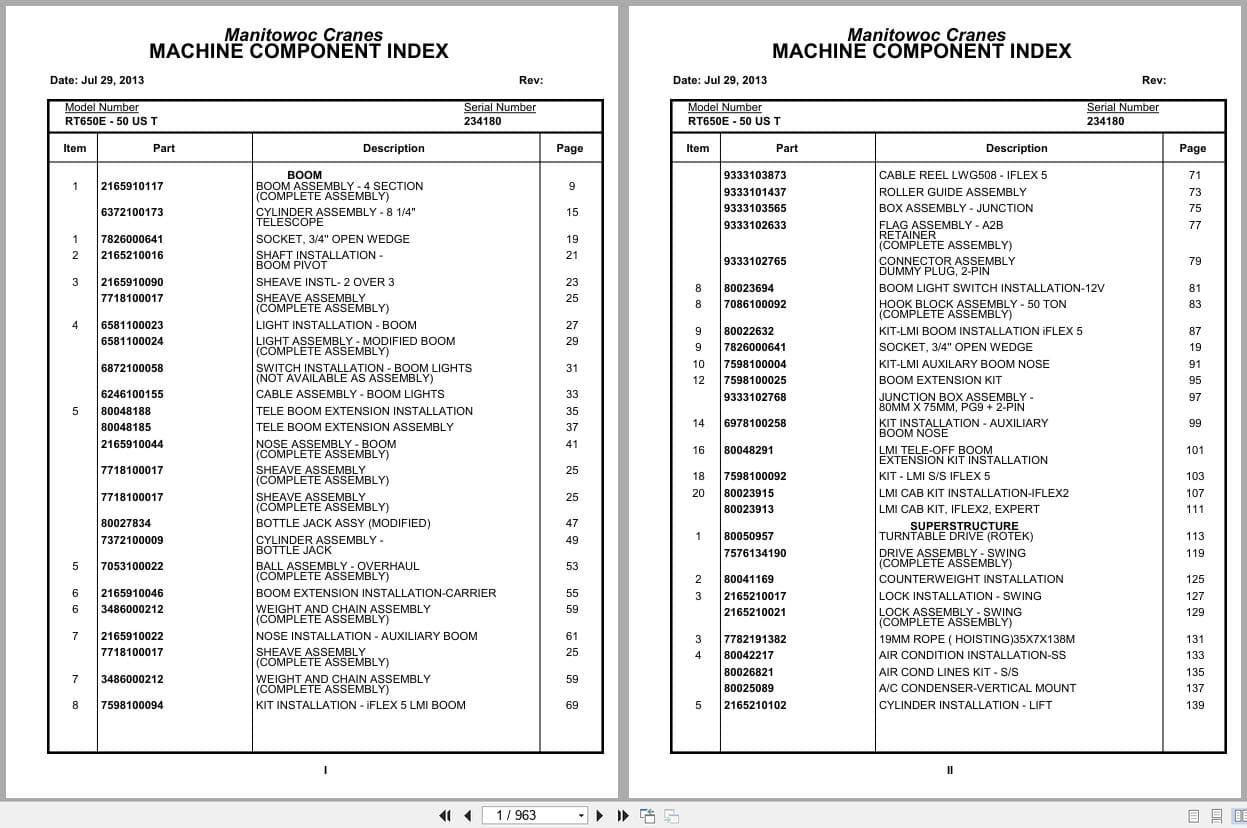 Grove Crane RT650E   50US T 234180 Parts Manual 2013 (1)