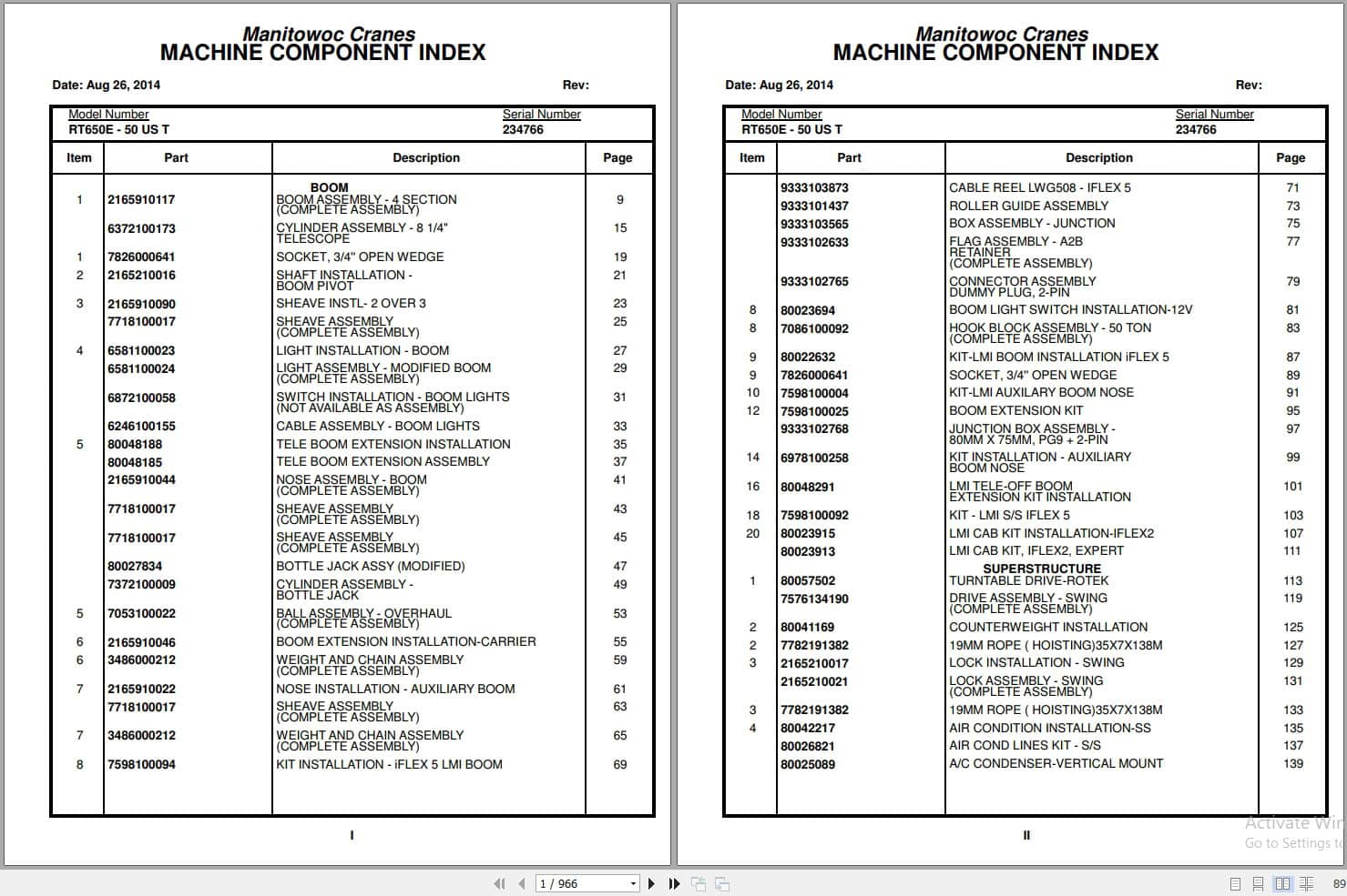 Grove Crane RT650E   50US T 234766 Parts Manual 2014 (1)