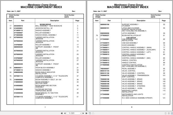 Grove Crane RT65S 33376 Parts Manual 2007 (1)