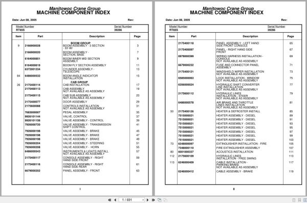Grove Crane RT65S 39286 Parts Manual 2005 (1)