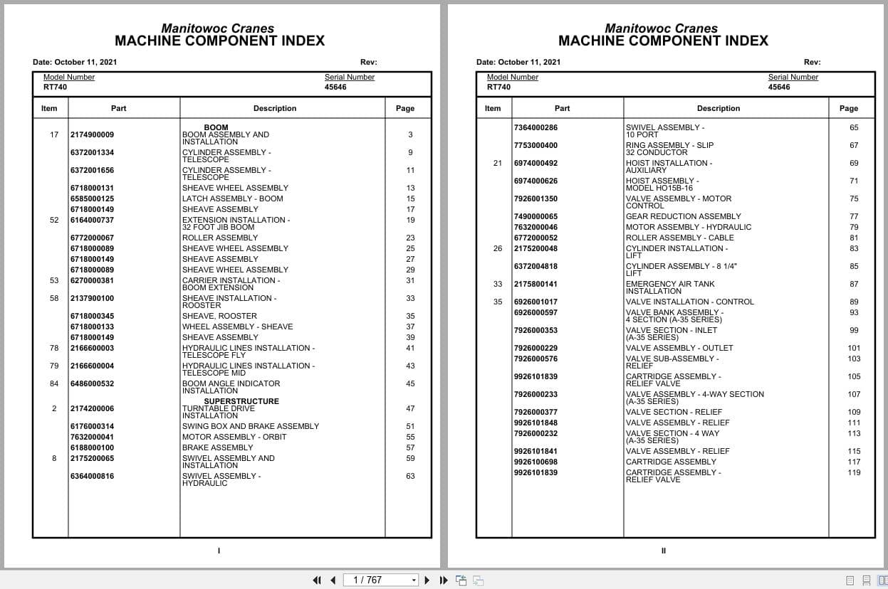 Grove Crane RT740 45646 Parts Manual 2021 (1)