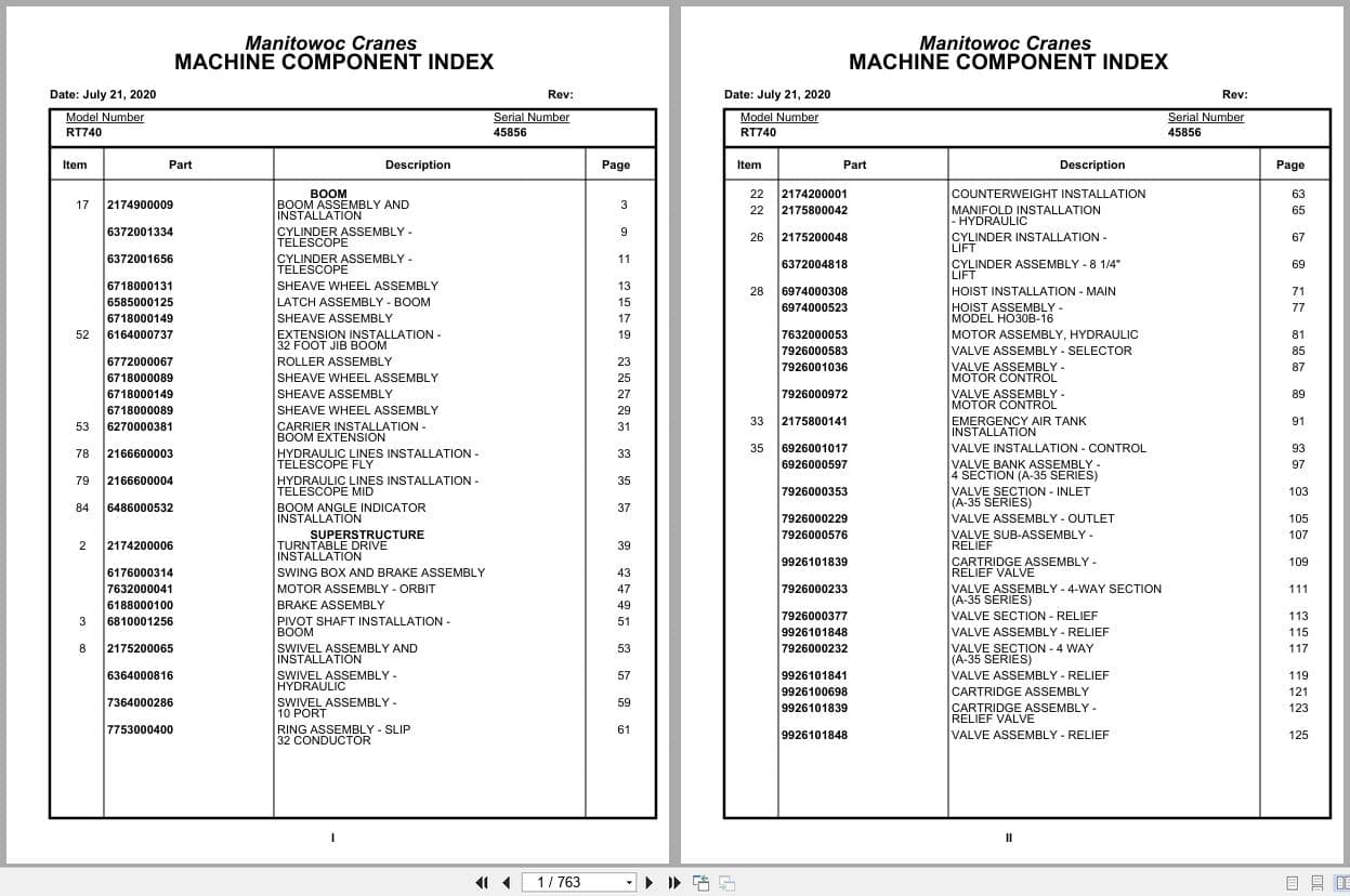 Grove Crane RT740 45856 Parts Manual 2020 (1)