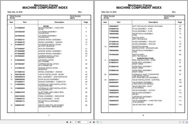 Grove Crane RT740 49672 Parts Manual 2016 (1)