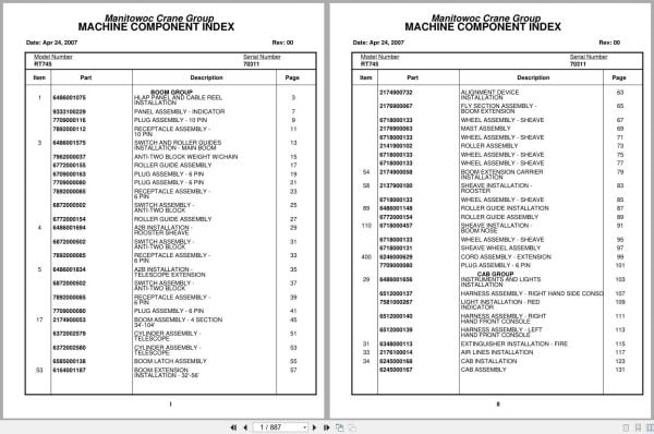 Grove Crane RT745 70311 Parts Manual 2007 (1)