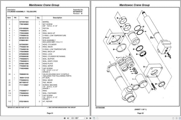 Grove Crane RT745 70311 Parts Manual 2007 (2)