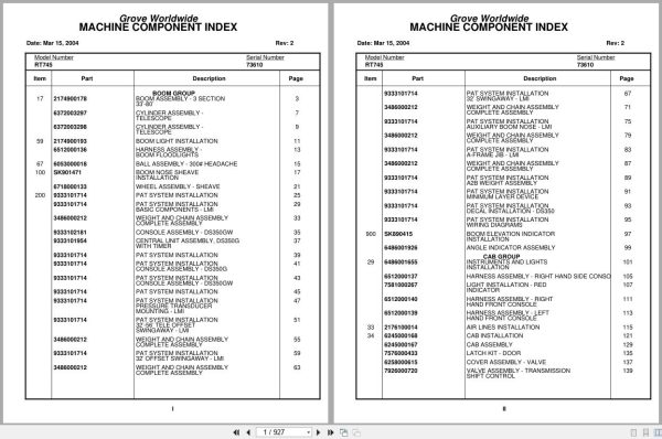 Grove Crane RT745 73610 Parts Manual 2004 (1)