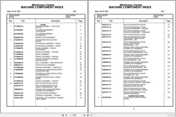 Grove Crane RT745 79740 Parts Manual 2016 (1)