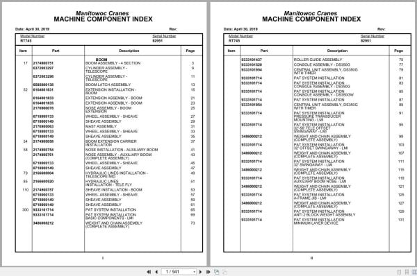 Grove Crane RT745 82951 Parts Manual 2019 (1)