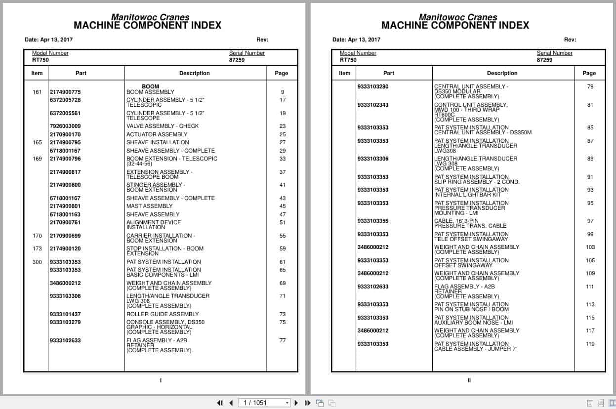 Grove Crane RT750 87259 Parts Manual 2017 (1)