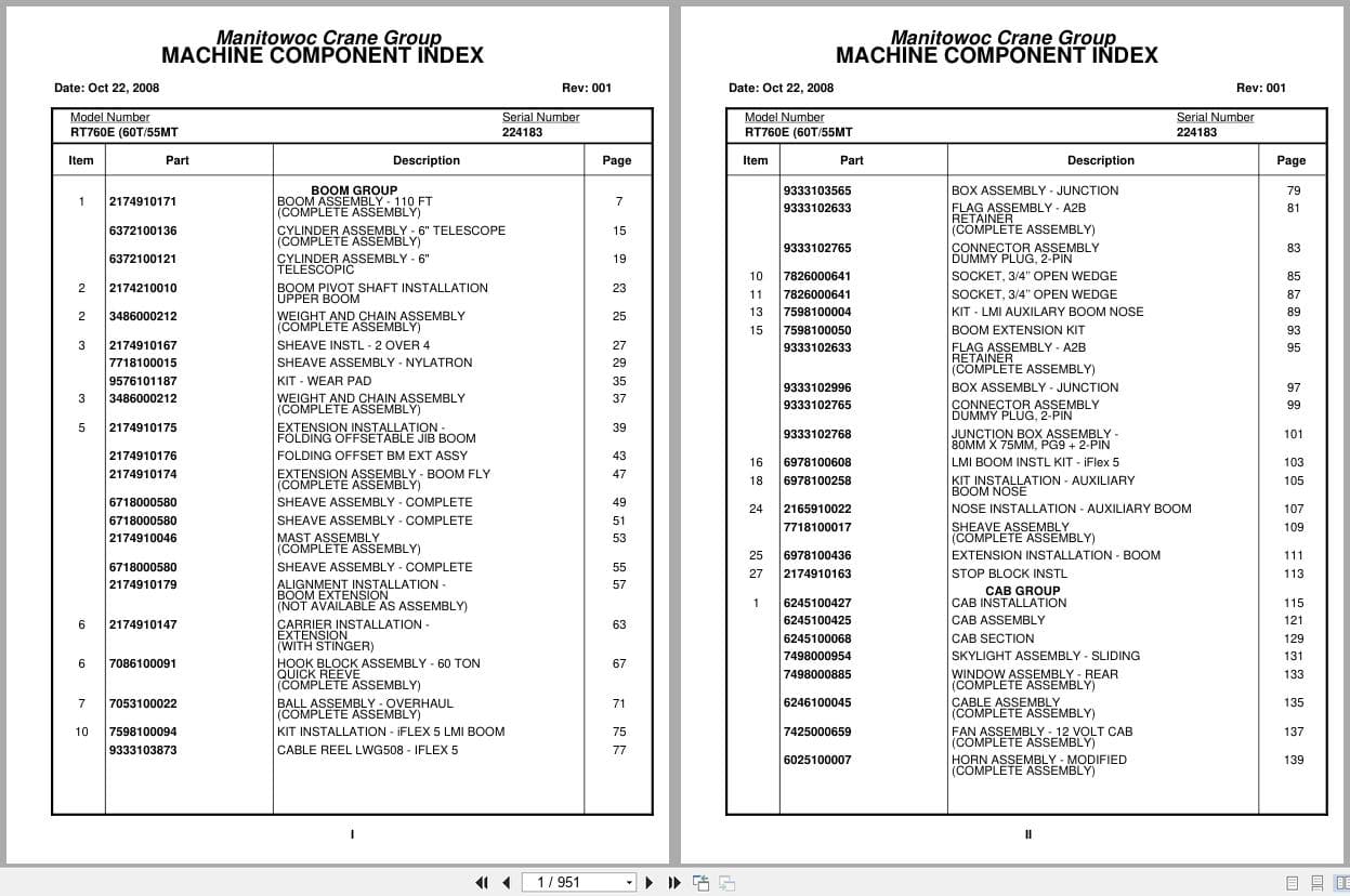 Grove Crane RT750E 224183 Parts Manual 2008 (1)