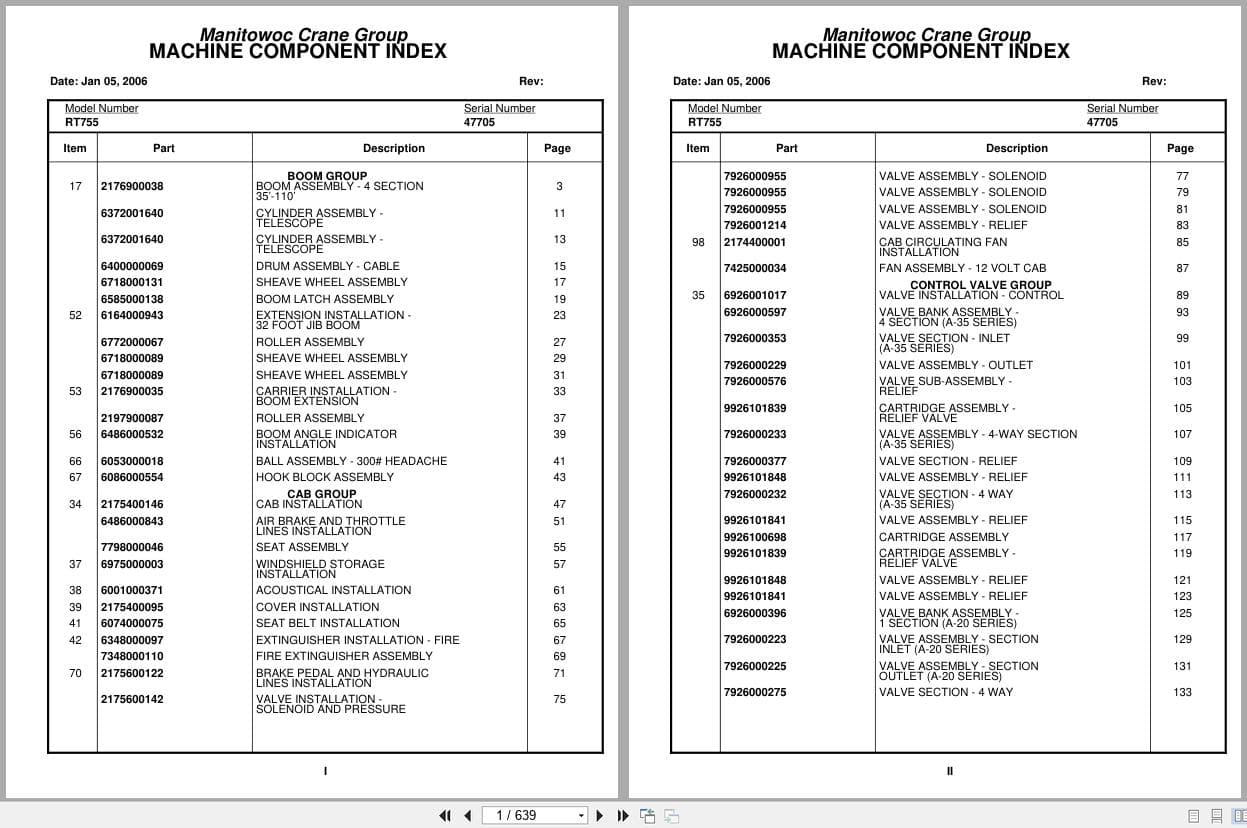 Grove Crane RT755 47705 Parts Manual 2006 (1)