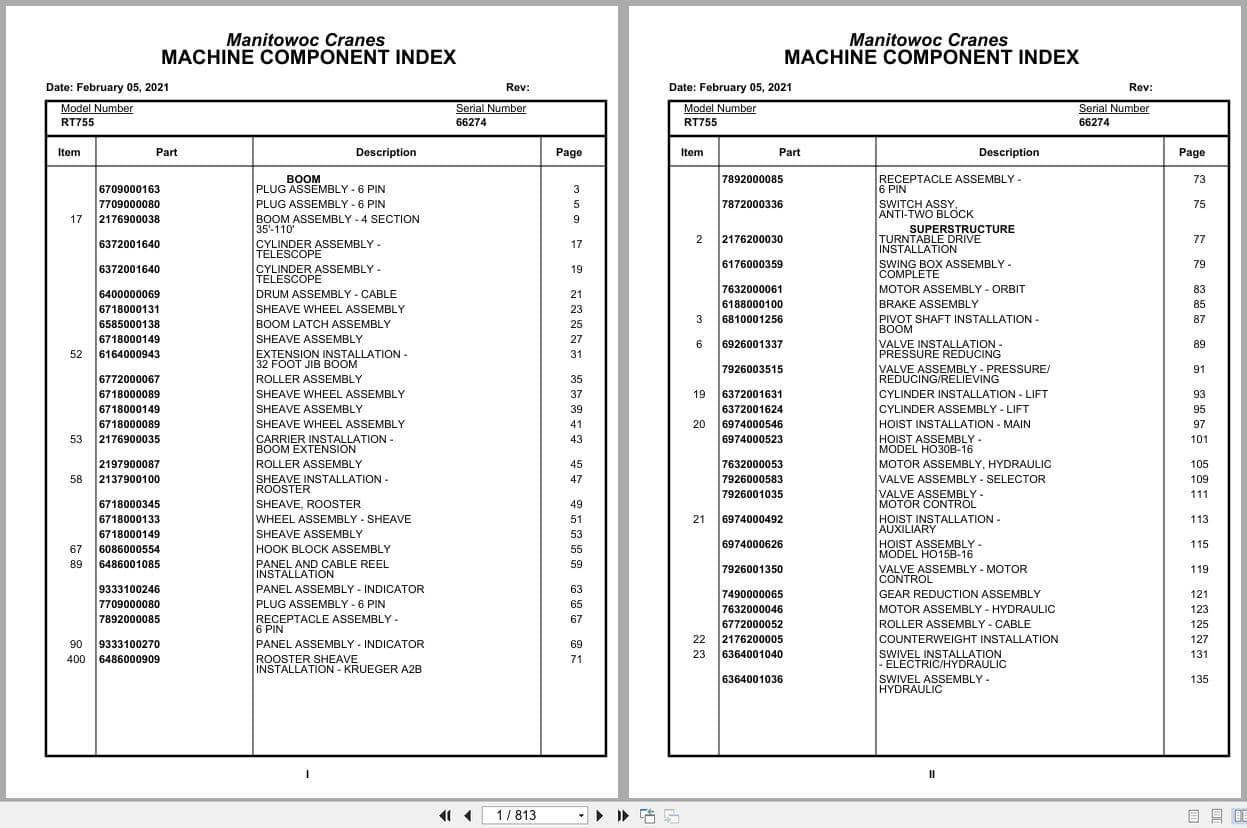 Grove Crane RT755 66274 Parts Manual 2021 (1)