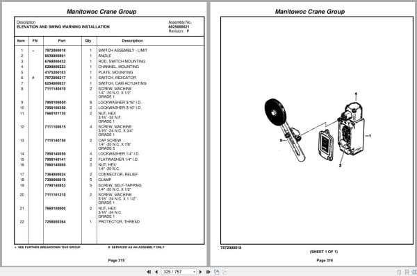 Grove Crane RT75S 39170 Parts Manual 2004 (2)