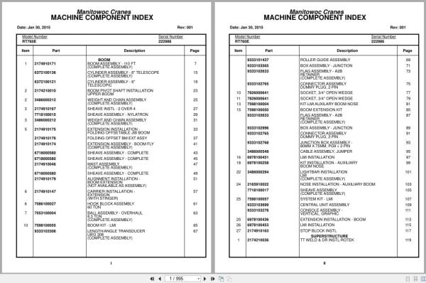 Grove Crane RT760 222986 Parts Manual 2015 (1)